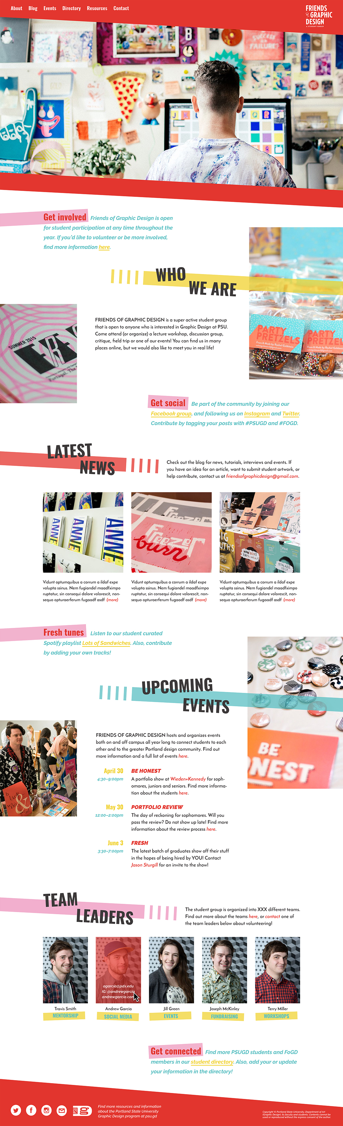 Design draft of FoGD website